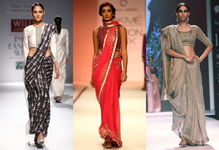 Saree drape styles pictures