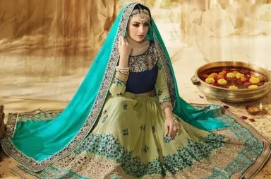 Indian Bridal Wedding Half Saree Online For Women 2023