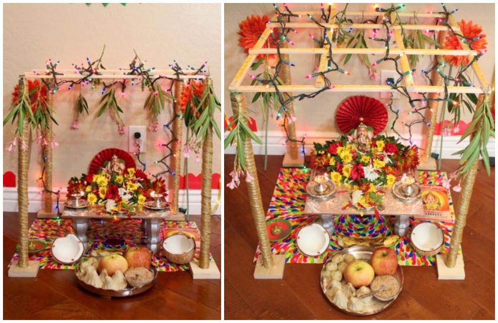 Tied Ribbons Ganesha Idol for Home Decor Mandir Table Desktop Table  Decoration Hindu God Ganesh Idol for Gift - Decorations for House and Gifts  : Amazon.de: Home & Kitchen