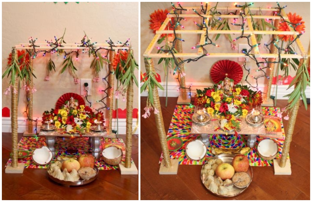 15 Simple and Creative Homemade Ganpati Decoration Ideas