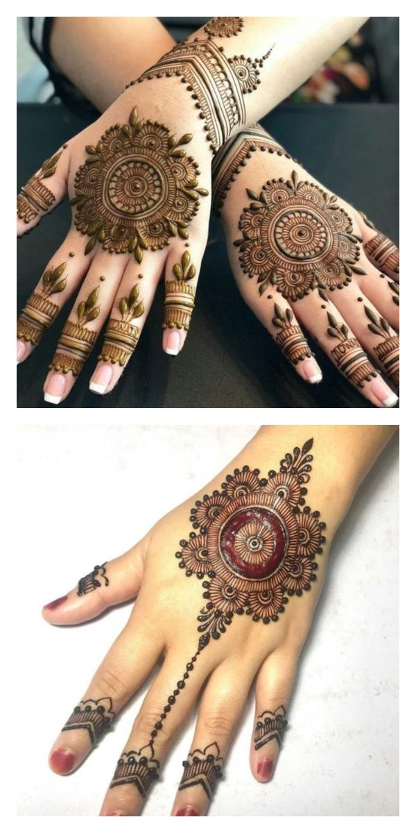 Simple Bridal Mehendi Design For Back Side