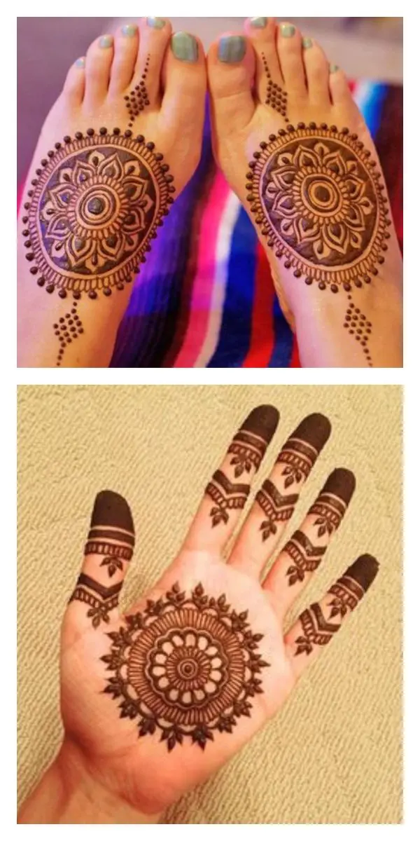 10 Small and Simple Round Mehendi Designs