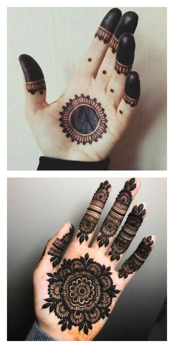 4. Beautiful circular mehendi design