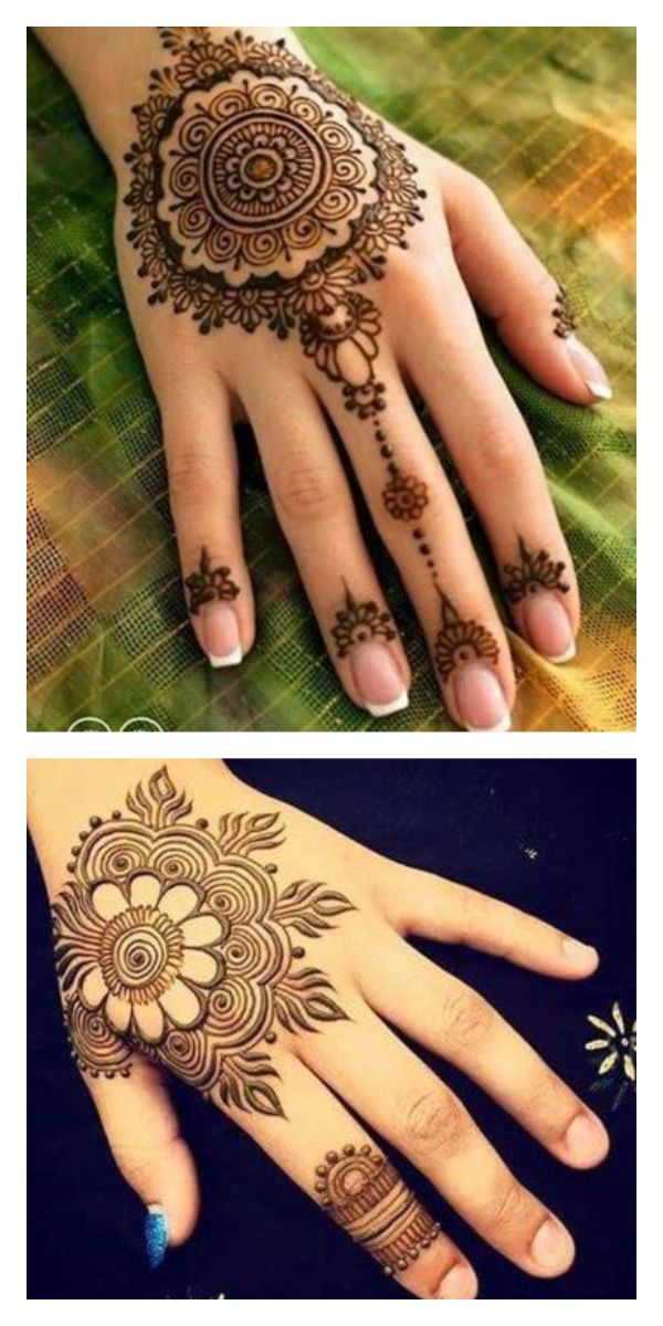 6. Round Twisted mehendi design