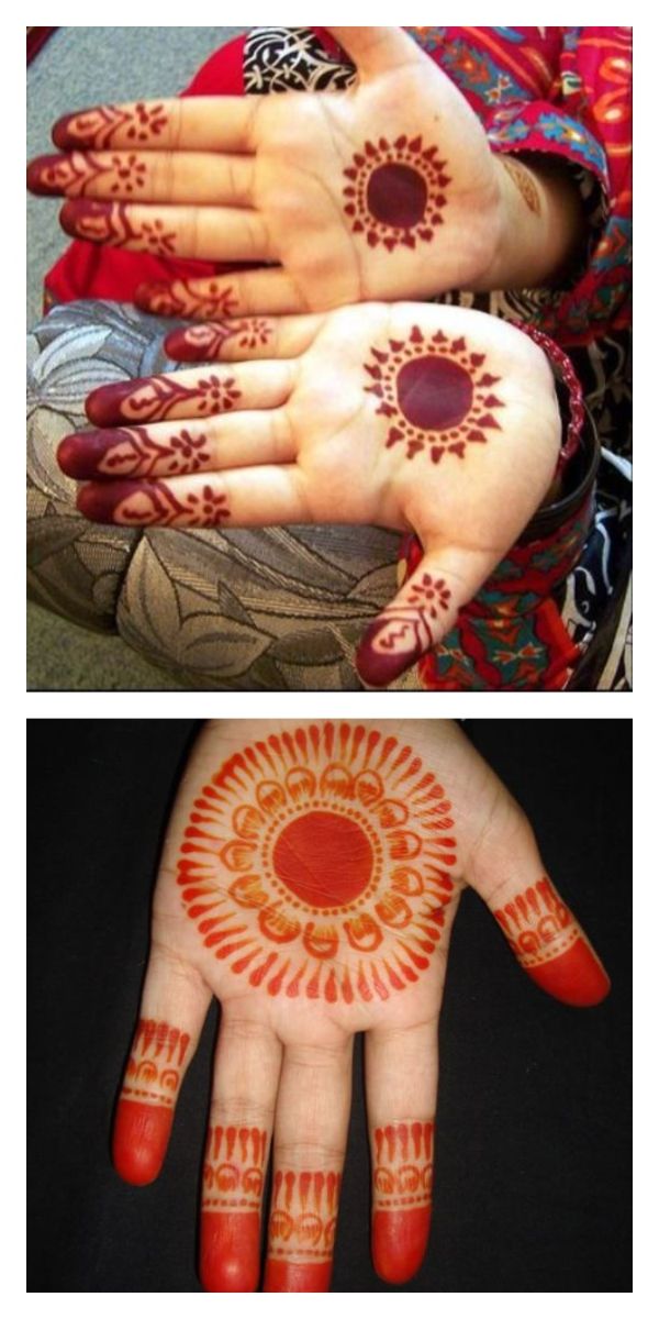 7. Traditional mehendi design with circles