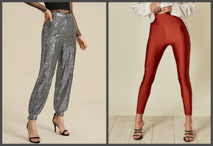 Buy Women Red Sequin Party Straight Pants Online at Sassafras