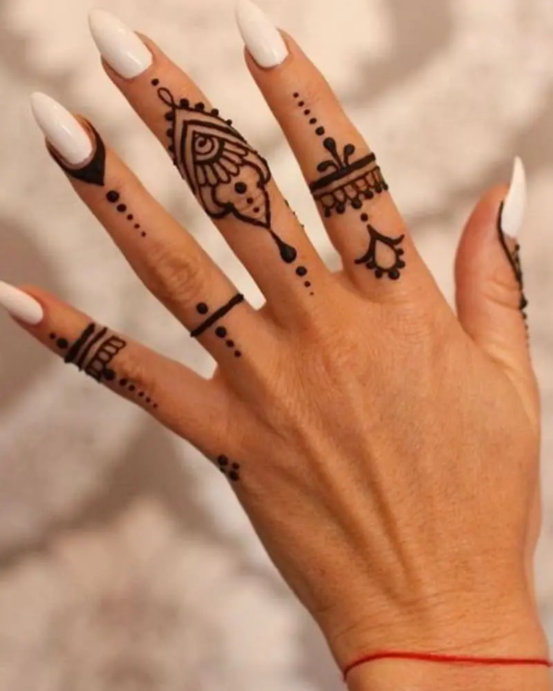 Simple Finger Mehndi Designs for Front & Back 2021, Finger Henna Ideas |  Simple henna tattoo, Henna tattoo designs, Henna tattoo hand