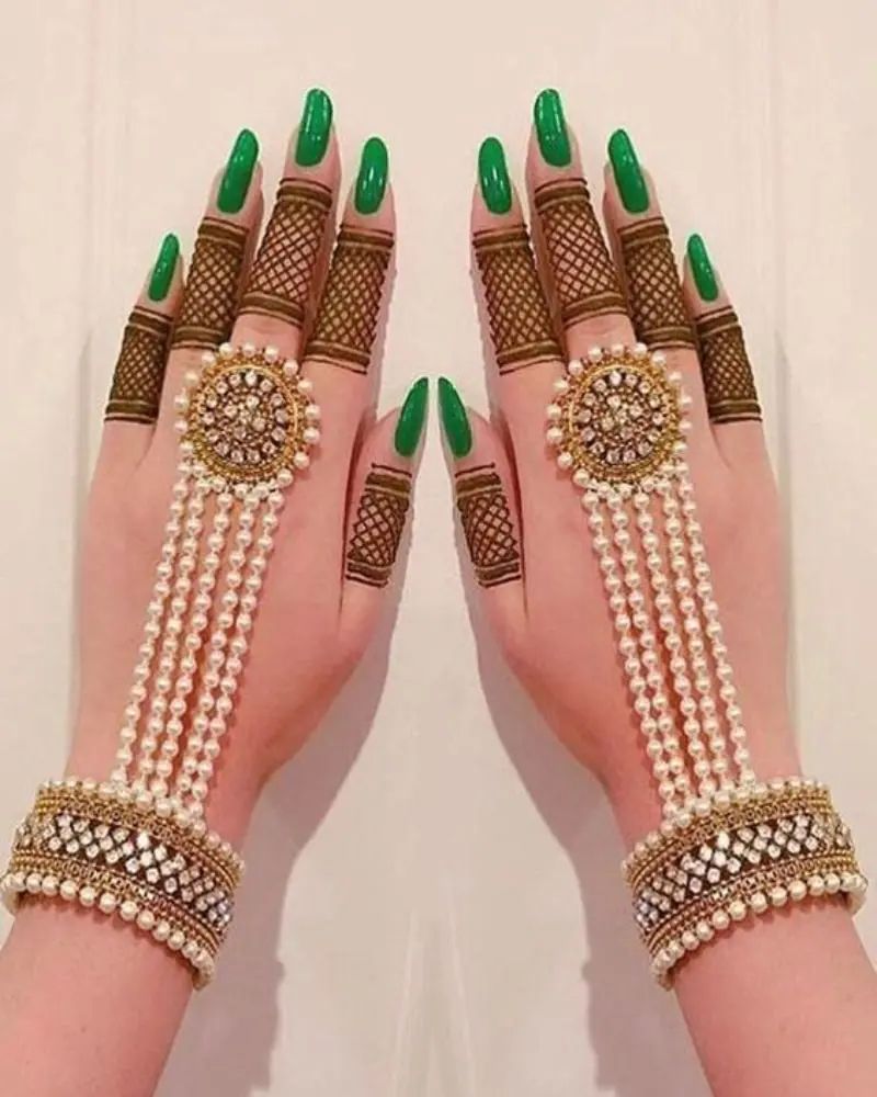 Back hand finger mehendi design... ...... Credit goes to @mehndibyhayat  #mehendidesigns #beautifulmehendi #hennatouch #bridalmehendidesign… |  Instagram