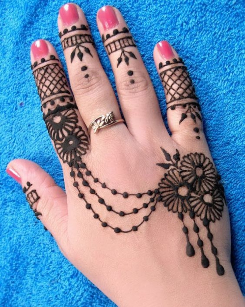 FINGER MEHNDI DESIGN – 50+ SIMPLE AND EASY » Cute Mehndi Design