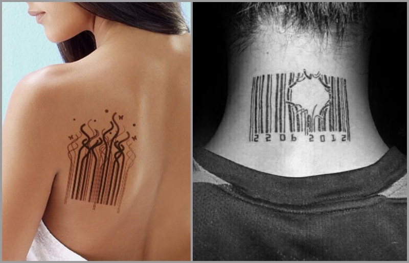 27 Cool Barcode Tattoo Ideas + Designs - TattooGlee | Barcode tattoo,  Tattoos, Neck tattoo for guys