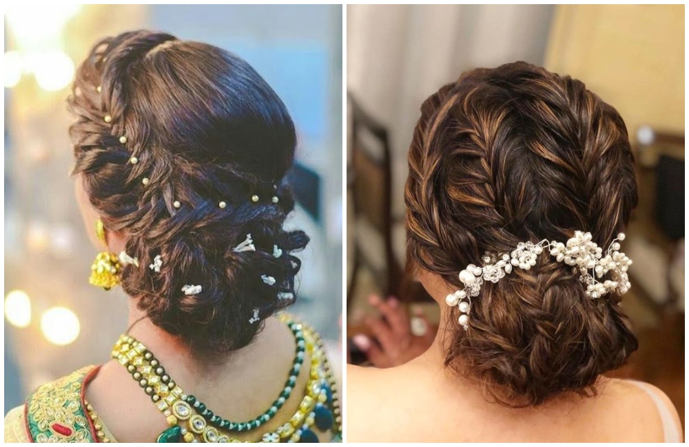 5 Different Bun hairstyles for saree, Bridal Bun hairstyle