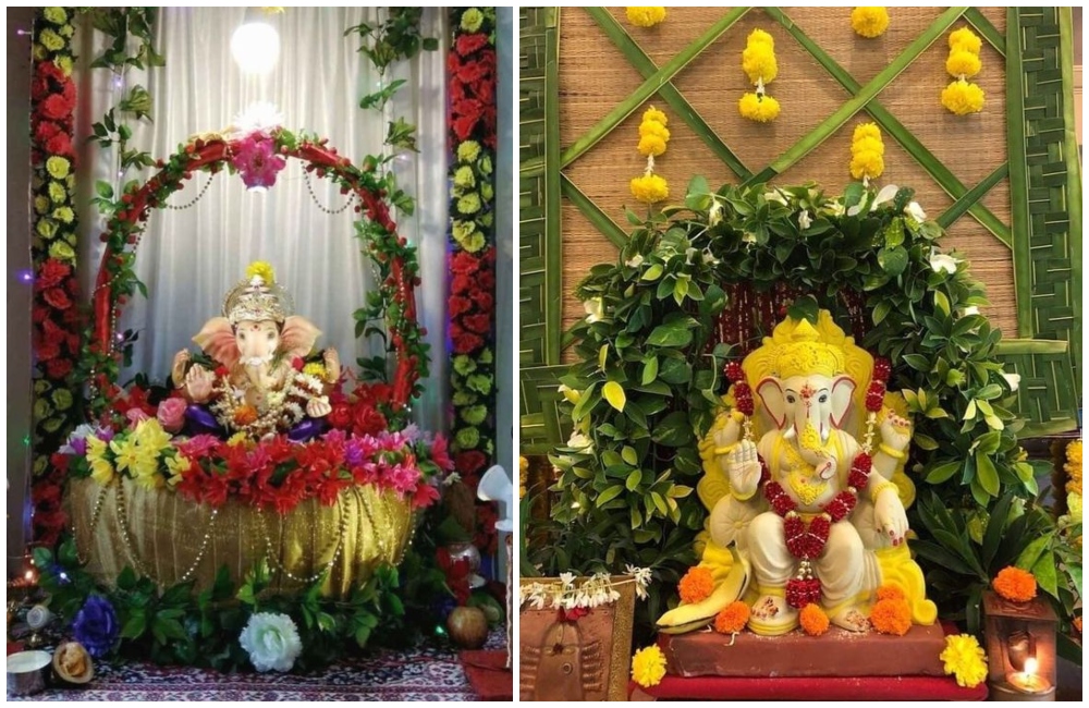 15 Simple And Creative Homemade Ganpati Decoration Ideas 5956