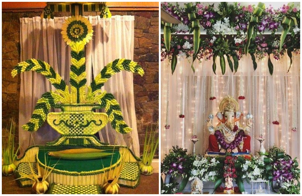 15 Simple And Creative Homemade Ganpati Decoration Ideas 9448