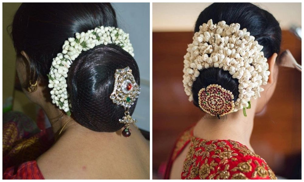 15 Bridal Bun Hairstyles with Flower Jewellery  K4 Fashion
