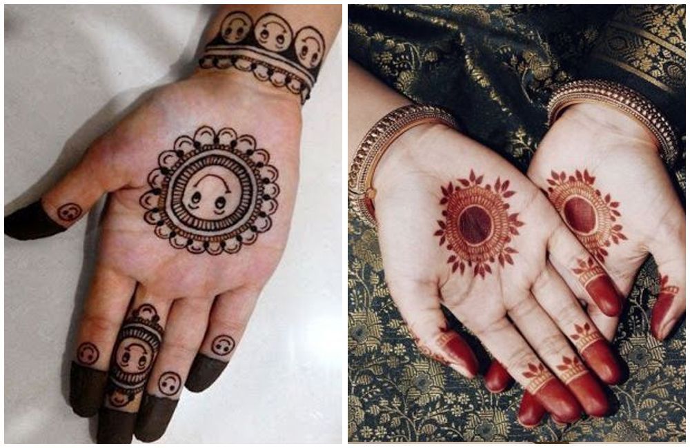 simple mehndi designs for kids feet