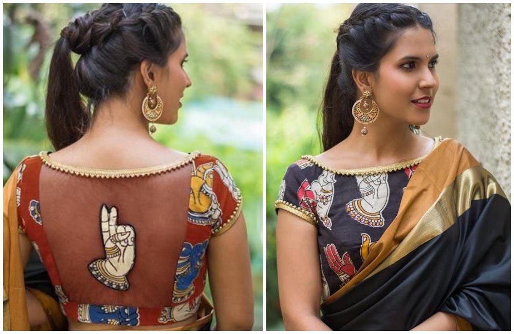 12+ Classy Deep Neck Blouse Designs That Will Turn Your World Upside Down