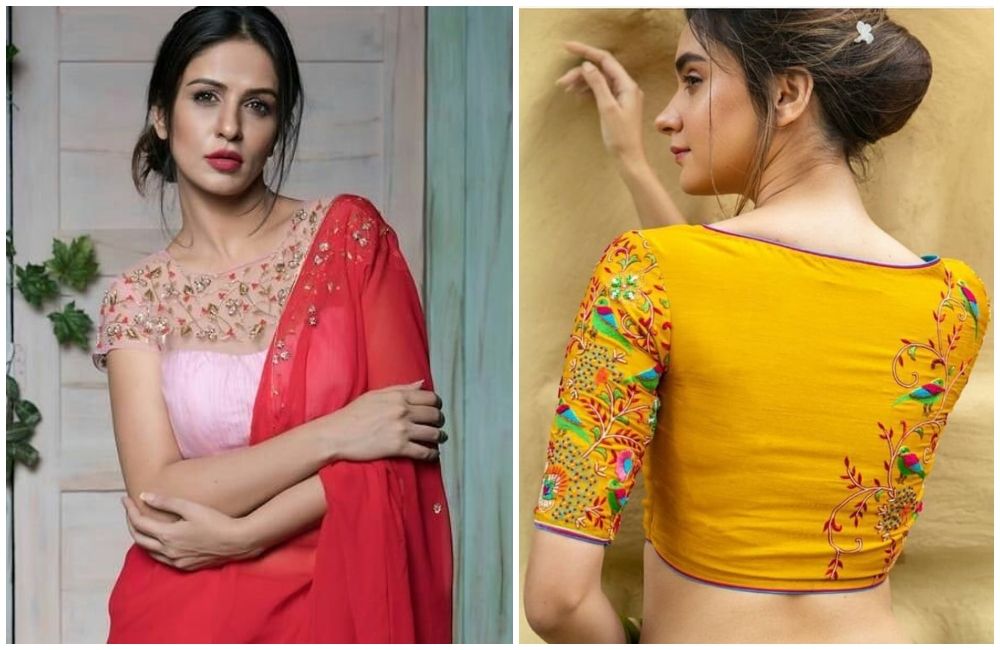 30 Latest Boat Neck Blouse Designs To Make You Look More Beautiful