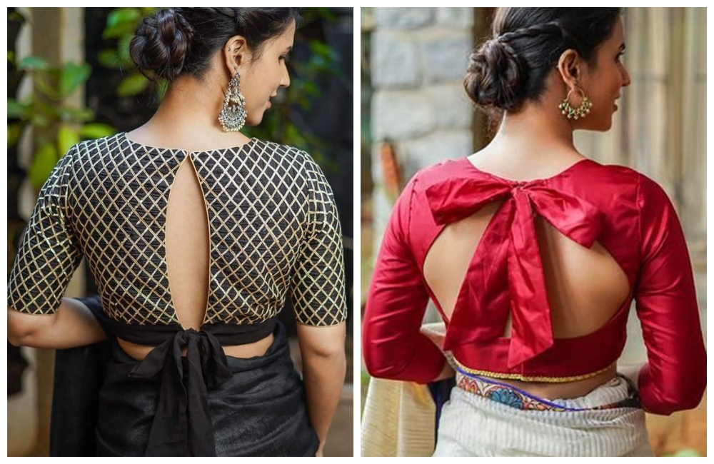 Top 20 Trendy Designer Silk Saree Blouse Designs All the above are choli type blouses which come with open back. trendy designer silk saree blouse designs