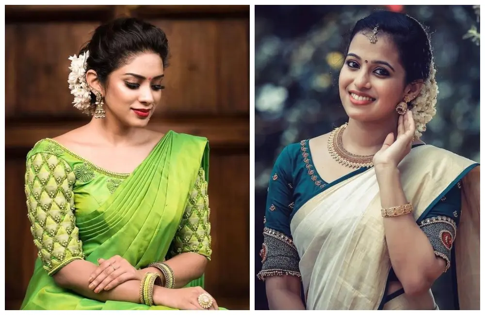 Thenmozhi Designs | latest collection of designer sarees Here | Simple saree  designs, Saree accessories, Saree
