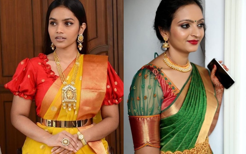 Top 10 Best Silk Saree Blouse Design Ideas, stich blouse