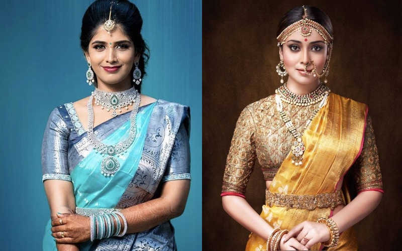 Mind blowing New Model Silk Sarees We Spotted on Pinterest • Keep Me Stylish  | Wedding saree blouse designs, Bridal silk saree, Saree blouse designs