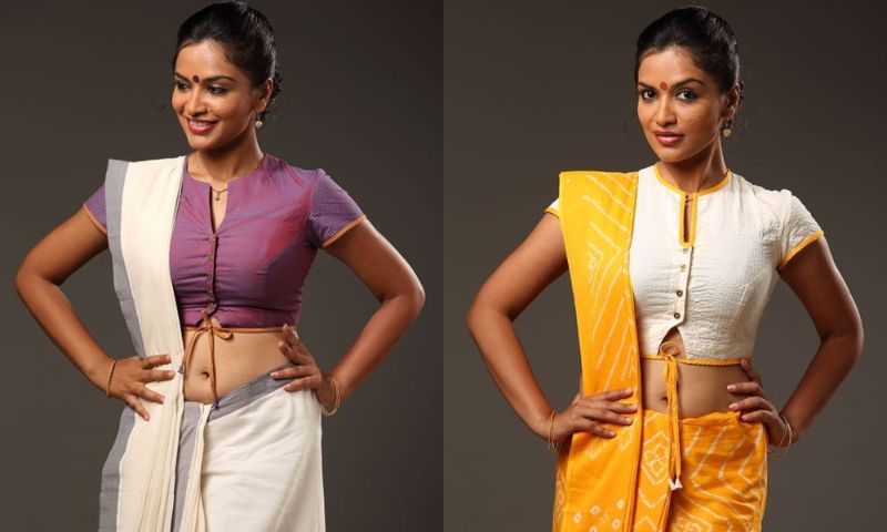 20 Stylish High Collar Neck Blouse Designs to Look More Stylish