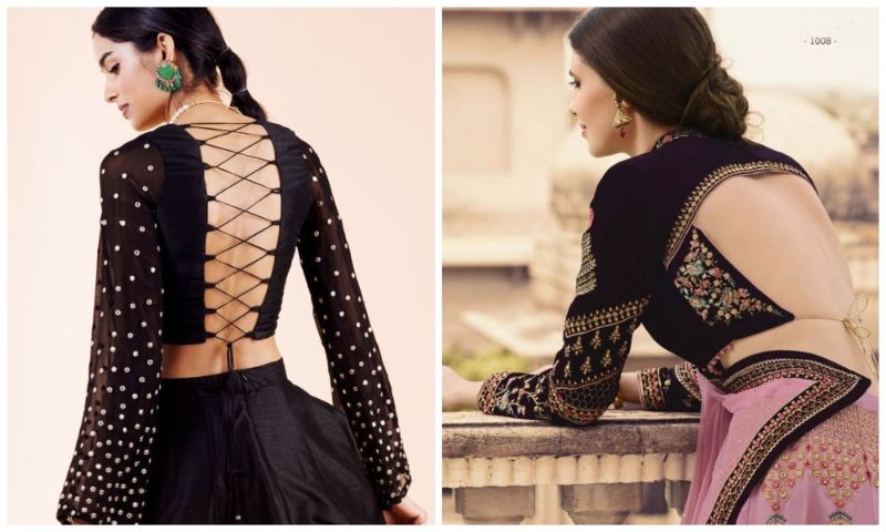 backless-full-sleeve-blouse - ShaadiWish