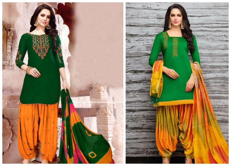 falsa colour punjabi suit