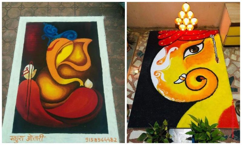 ganpati rangoli ideas