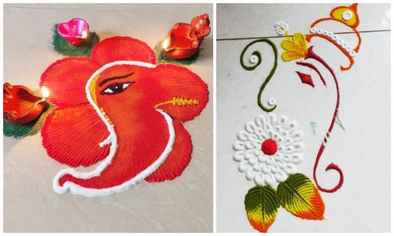 ganpati bappa rangoli