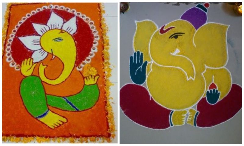 ganpati bappa rangoli