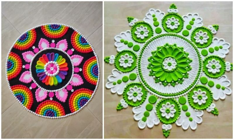 10 Beautiful Pongal Kolam Rangoli With Dots Designs