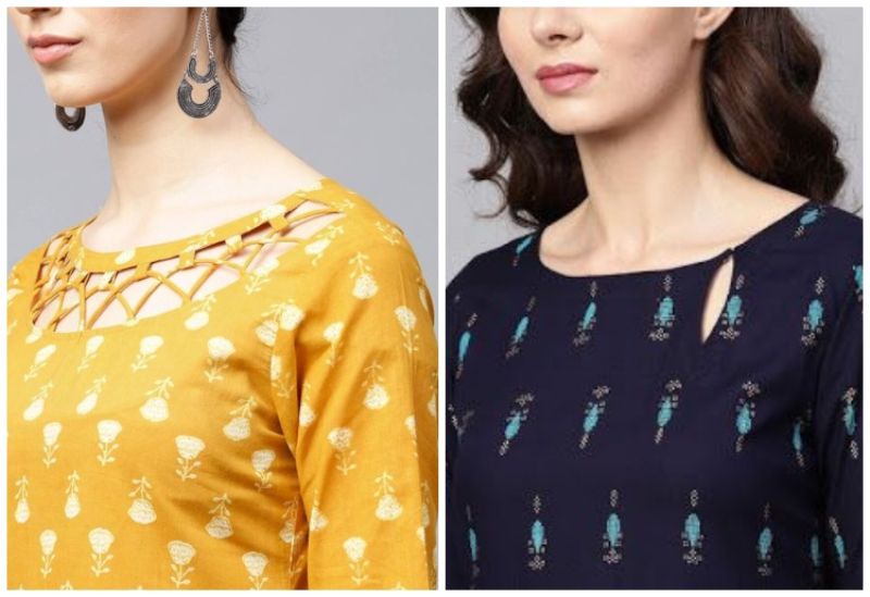 Kurti Neck Design using buttons | Latest Neck Designs for Kameez| BST | Kurti  neck designs, Boat neck blouse design, Churidar neck designs