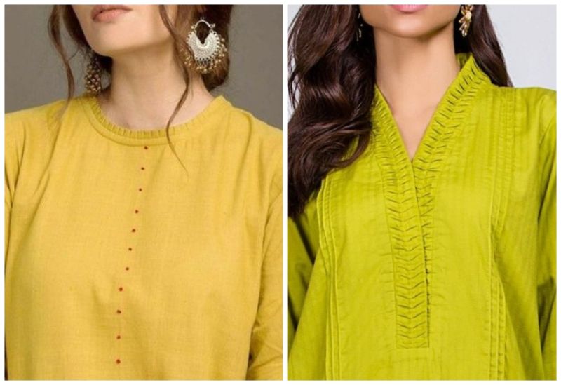 Collar style kurti best sale