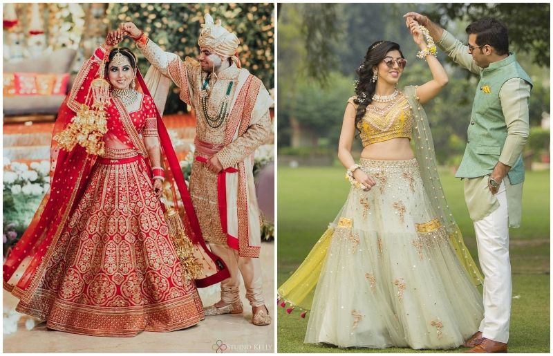 22 Matching Lehenga & Sherwani for Indian Brides & Grooms