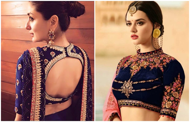 10 Velvet Blouse Designs to Look Royal on Wedding Occasion