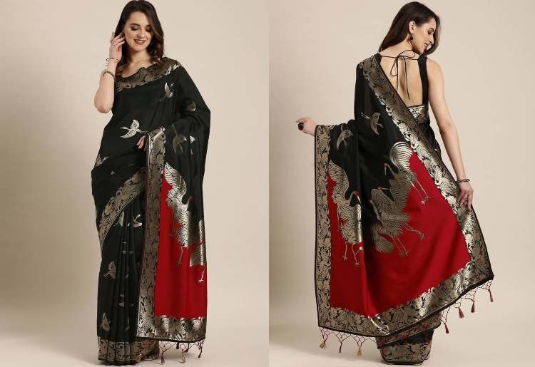Soft Lichi Silk Saree Online India Shopping 02 - SareesWala.com