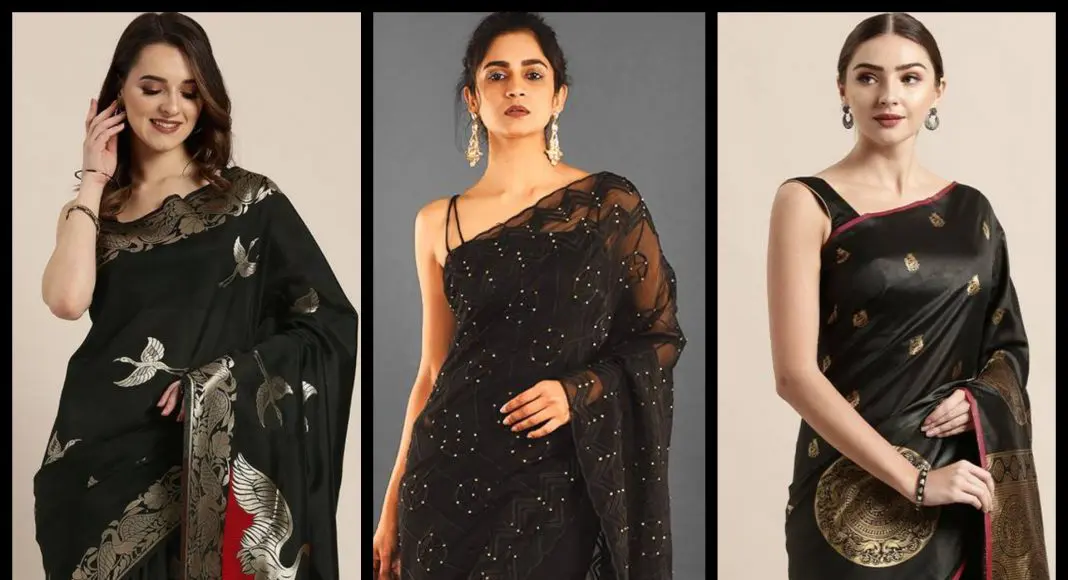 9 Stunning Black Sarees for Makar Sankranti