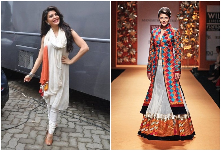 jacqueline-fernandez-and-kriti-sanon-in-slit-kurti-designs