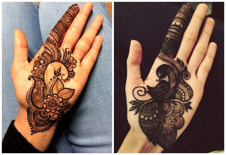 Beautiful wet henna design on a Muslim woman's hand . Stock Photo | Adobe  Stock