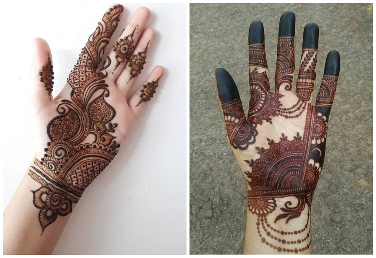 Arabic shaded bangle mehndi designs | bangle easy mehndi designs for diwali  - YouTube