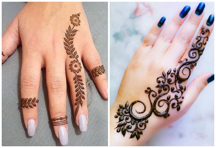 15 Cute and Easy Black Mehndi Designs with Photos | Styles At Life