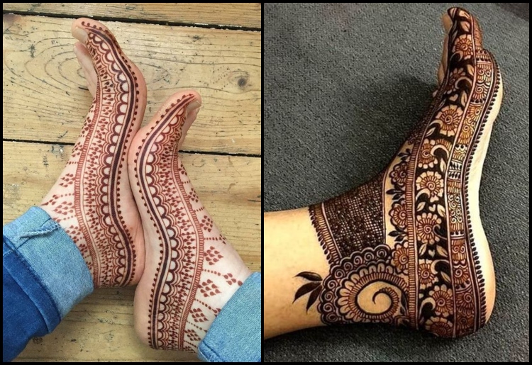 हाथ ही नहीं, पैरों के लिए भी चूज करें लेटेस्ट Henna Mehndi Designs - latest  foot henna mehndi design-mobile