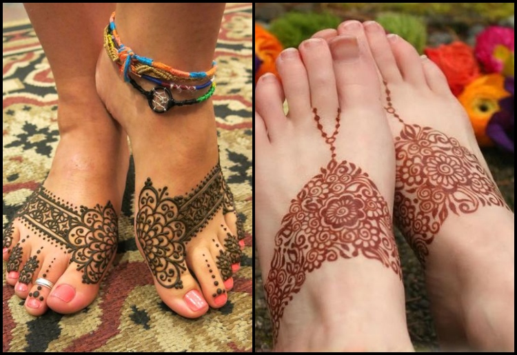 side-leg-mehndi-designs - ShaadiWish