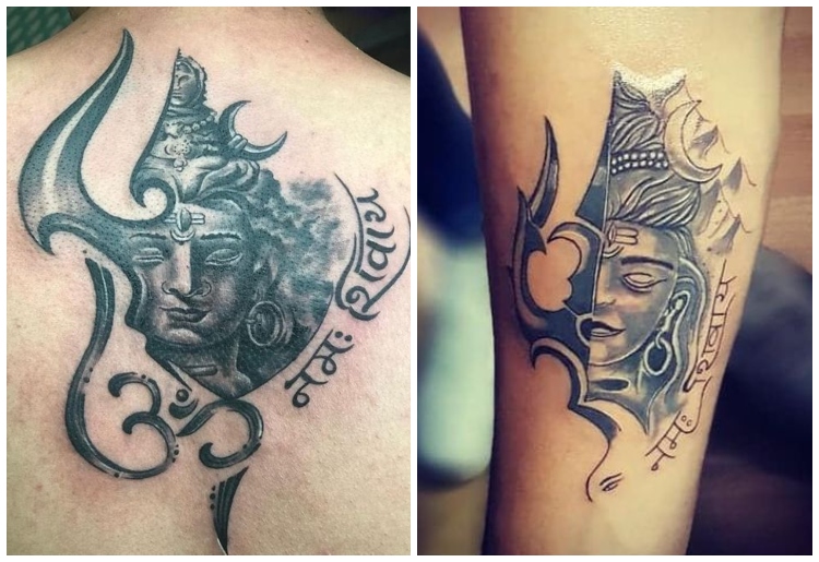 Rudra and Trishul Tattoo Waterproof Men and Women Temporary Body Tatto   Temporarytattoowala