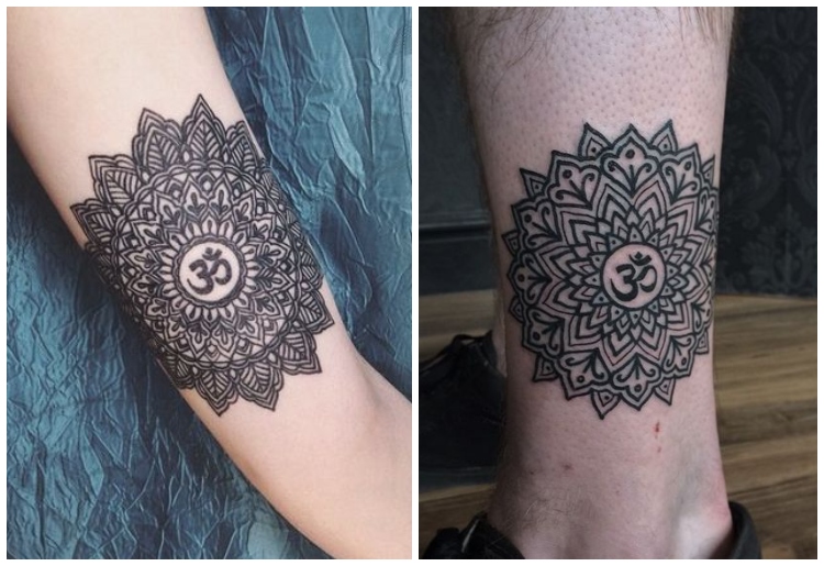 om tattoos for men on arm