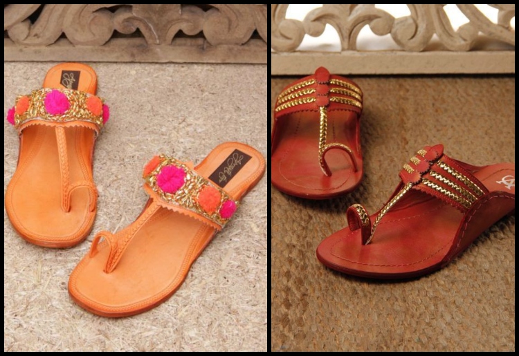 Pretty footwear with your Indian dresses, lehengas and sarees… | saree.com  by Asopalav