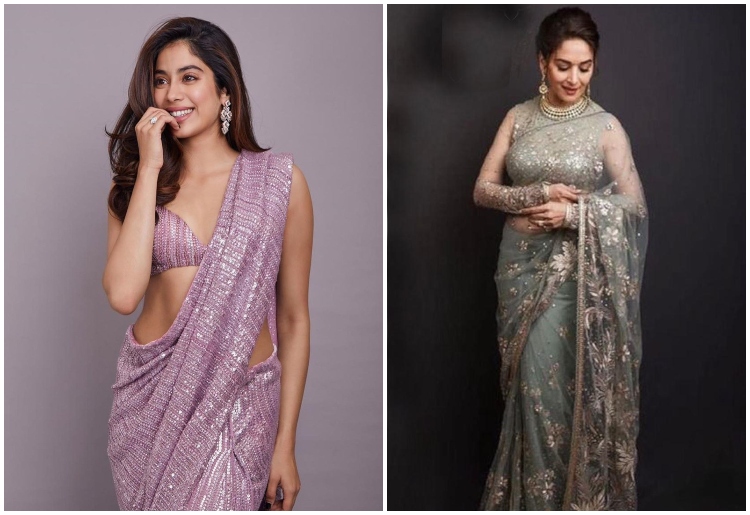 Women's Celebrity Style Georgette Designer saree - Dvanza.com - DVZ0003530