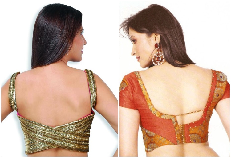 High Back Series.. vertical border work on the back with beads and stones  giving this traditional saree a contemporary twist.. | saree blouse neck  design | silk saree blouse | blouse design gale | 2020-12-06