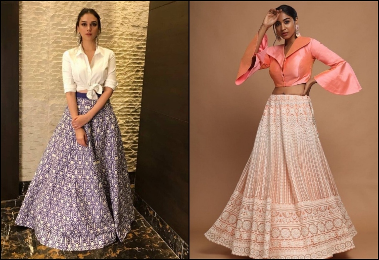 8 Times Bollywood Celebrities Styled A White Shirt With A Lehenga Skirt